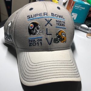 Super Bowl XLV Steelers vs Packers Dueling Teams Reebok Adjustable Hat Cap Men’s